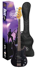 PJ STYLE BASS GTR BLK W/GIG BAG & DVD